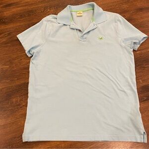 Hollister polo tee baby blue